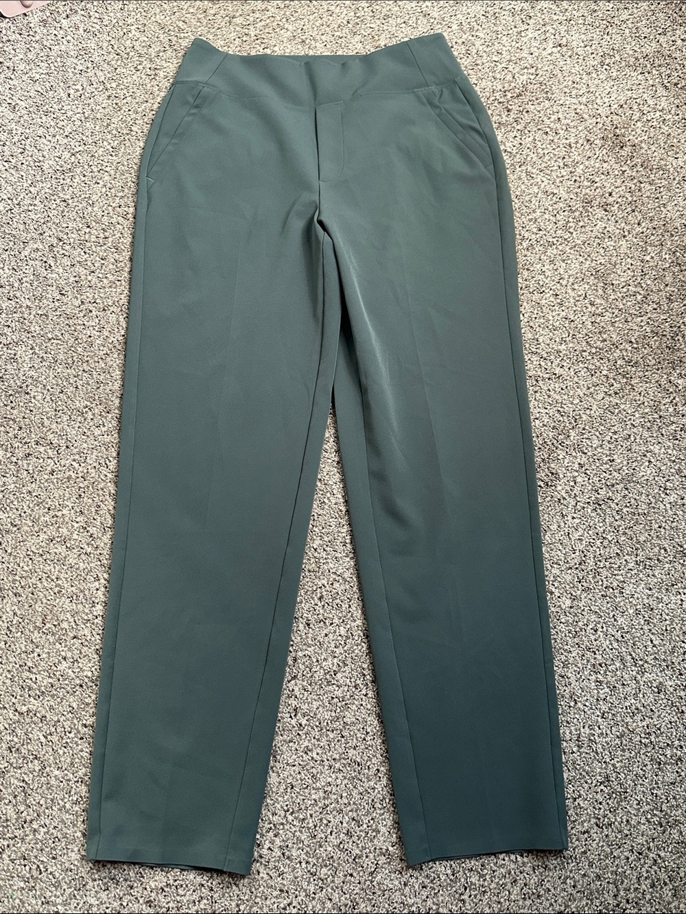 Athleta end less high rise Green Straight-Leg Dress Pants size 8T botanical - Picture 4 of 10
